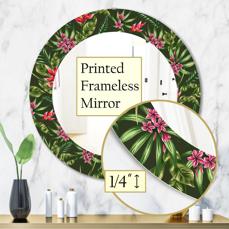 Miroir mural Obsidian Bloom 14, H 31,5 po x l po