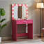 Bureau de coiffeuse avec miroir et rangement pour chambre à coucher