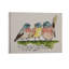 Three Little Birds Watercolor, Built-In Wooden Frame, 16 X 20
