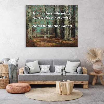 Toile tendue World Menagerie Gallery par Anna Katharine Green: «C’est le sourire qui coule