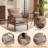 2Pcs Chenille Accent Chair Armchair With Pillow-1175849206