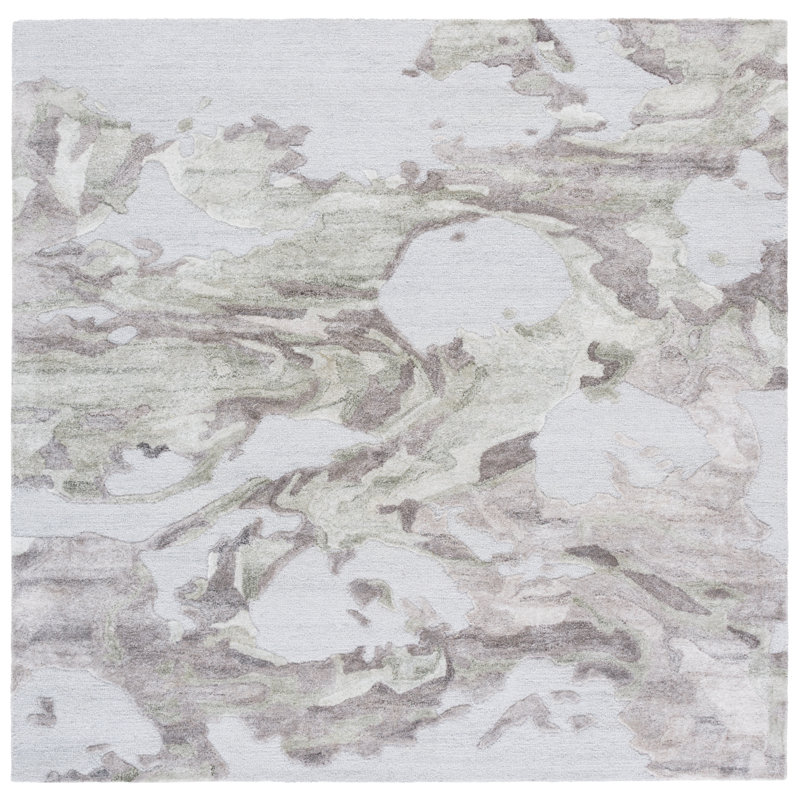 Fifth Avenue 505 Hand Tufted Performance Abstract Rug, Square 6'