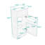 Meuble-lavabo avec lavabo réversible et tablette réglable