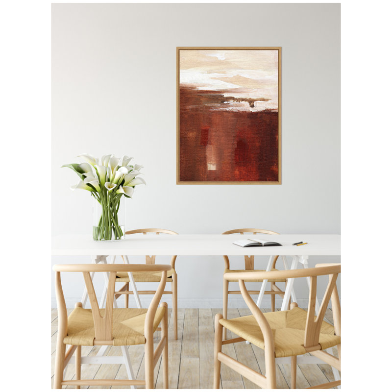 «Earthen Abstract» par Nikita Jariwala, reproduction d'art sur toile encadrée, H 24 po x l 18 po