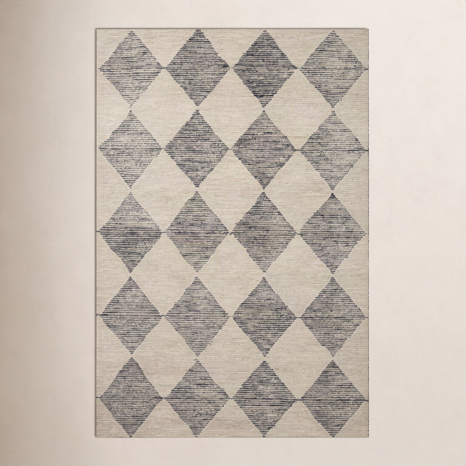 Chris Loves Julia x Loloi Francis Beige Charcoal Rug, Rectangle 11'6" x 15'