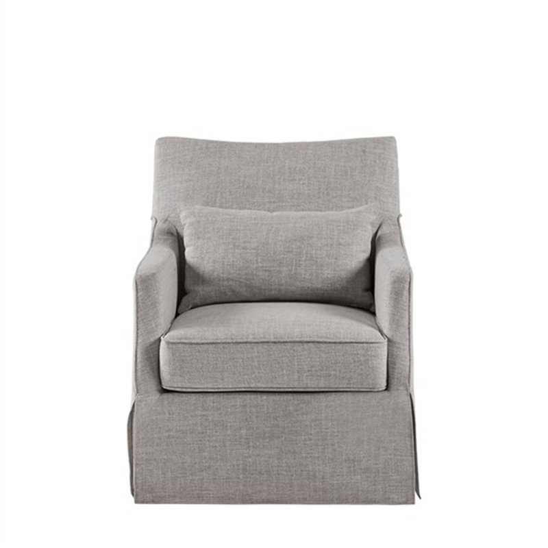 Skirted Swivel Chair, Gray