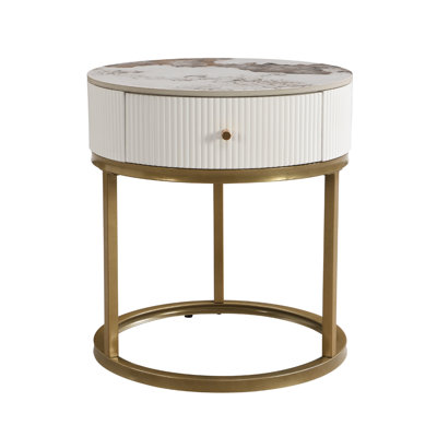 Round Storage Nightstand by Everly Quinn