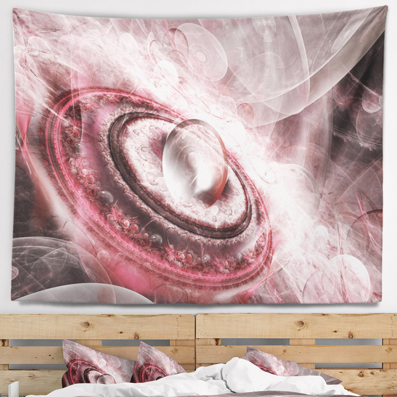 Tapisserie soucoupe en cristal rotatif floral, H 78 po x l 92 po