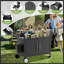 Table de barbecue extérieure avec rangement, chariot de bar roulant
