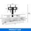 Adjustable Media Centre With Mount, 2 Cabinets And LED Lights For Tvs Up To 70"-702335175
