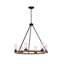 Nishimura 27" W 6-Light Wagon Wheel Chandelier