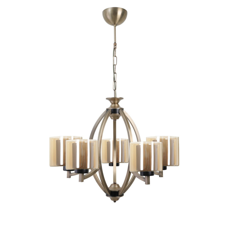 Dalonte 5 - Light Shaded Chandelier, Gold, Gold