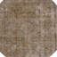 Tapis rond 8 po brun et beige