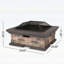 Foyer extérieur carré de 74 cm (29 pouces) à bois, durable et idéal pour les réunions conviviales et les réceptions en plein air.