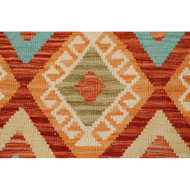 Flat Weave Kilim Reversible Wool Rug 5x6