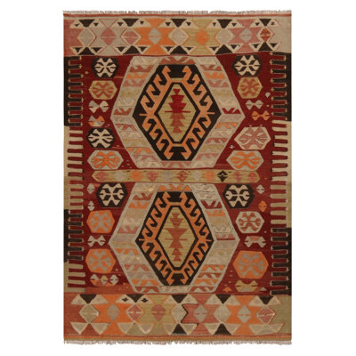 One-of-a-Kind 3'4" X 4'5" Flatweave Area Rug