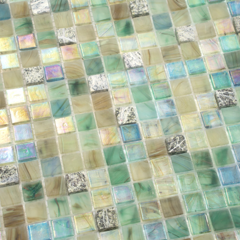 Mingles 0.6" x 0.6" Glass Mosaic Grid Wall & Floor Tile