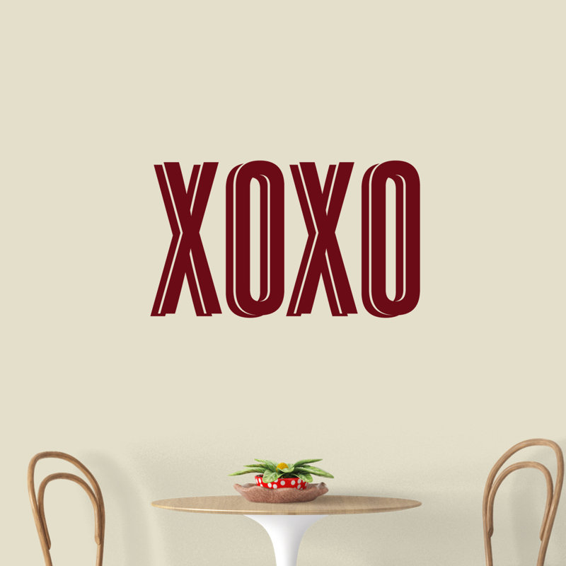 Text & Numbers Wall Decal, Cranberry