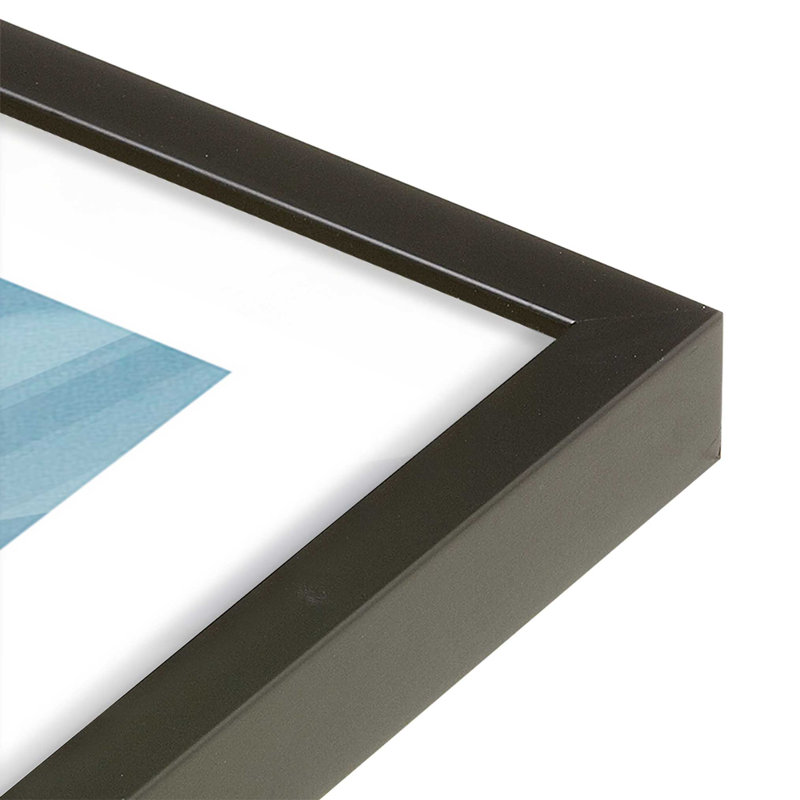 Timeless Tropical Escape, impression sur rouleau, Cadre noir satiné, H 21 po x l 17 po x P 1,25 po