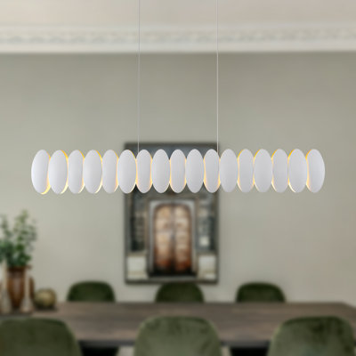 Pablo 47-in White Dimmable LED Linear Pendant