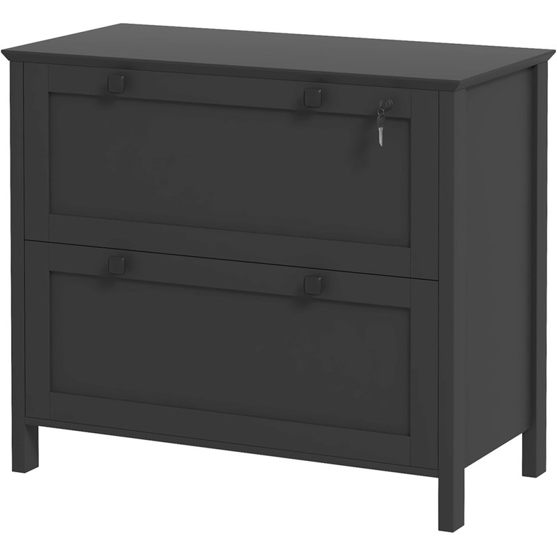 2 File Cabinet With Lock, Black. Enhance Home Office Efficiency. Holds Letter, A4, Legal Files. Stylish Design. Constructed From -Coated Particleboard. 31.1" L X 15.7" W 28.3" H. 132 Lbs Capacity.