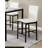 Upholstered Counter Stool with Metal Frame