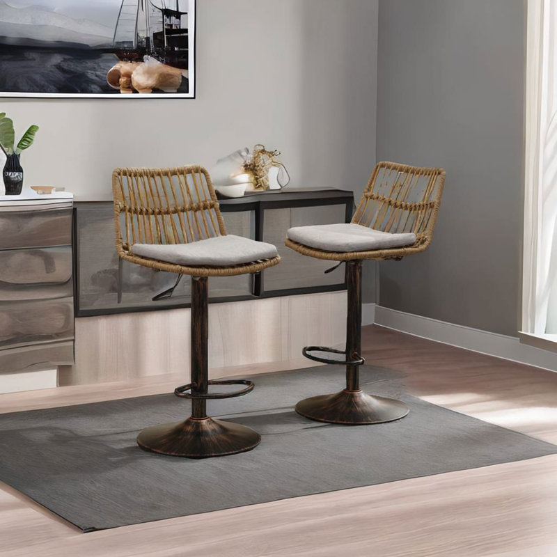 Tabouret de comptoir à hauteur ajustable Audella