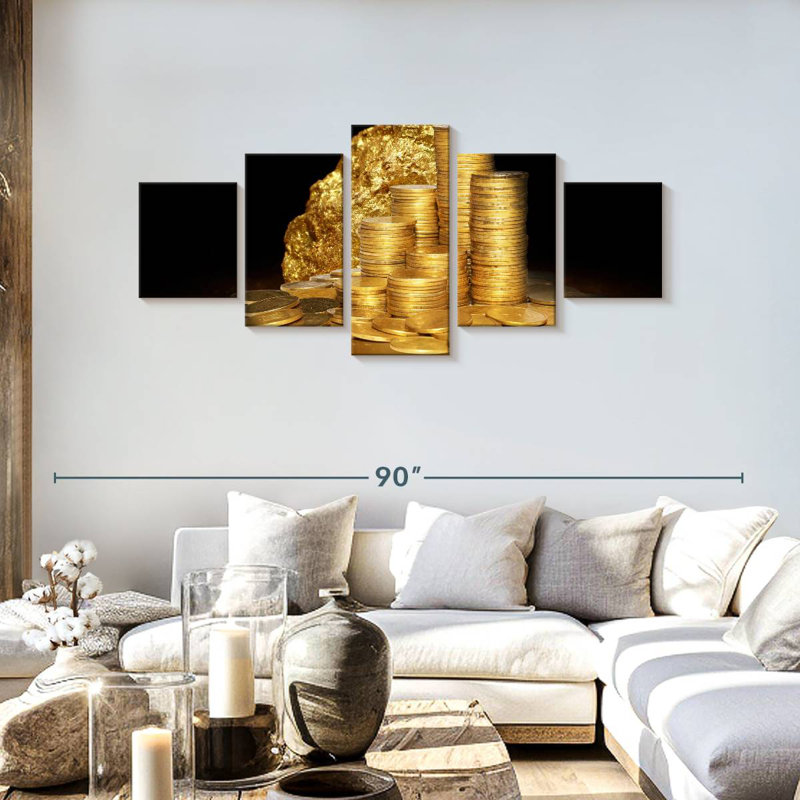 Treasure Coins, 30" H x 68" W