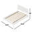 Mid-Century, Twin Size, Platform Bed, White, Solid And Engineered Wood, Tapered Legs, Slatted Base, Ventilation White Mid-Century Design, Round Slat Kit, No Box Spring Required