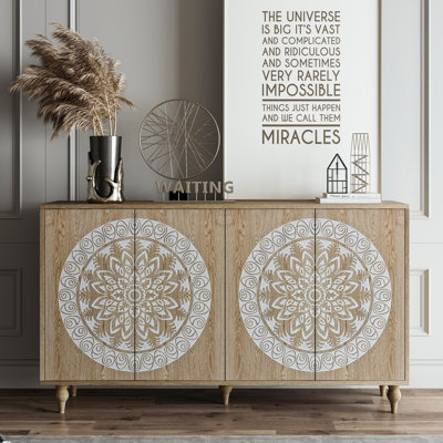 4 Door Boho Buffet Cabinet