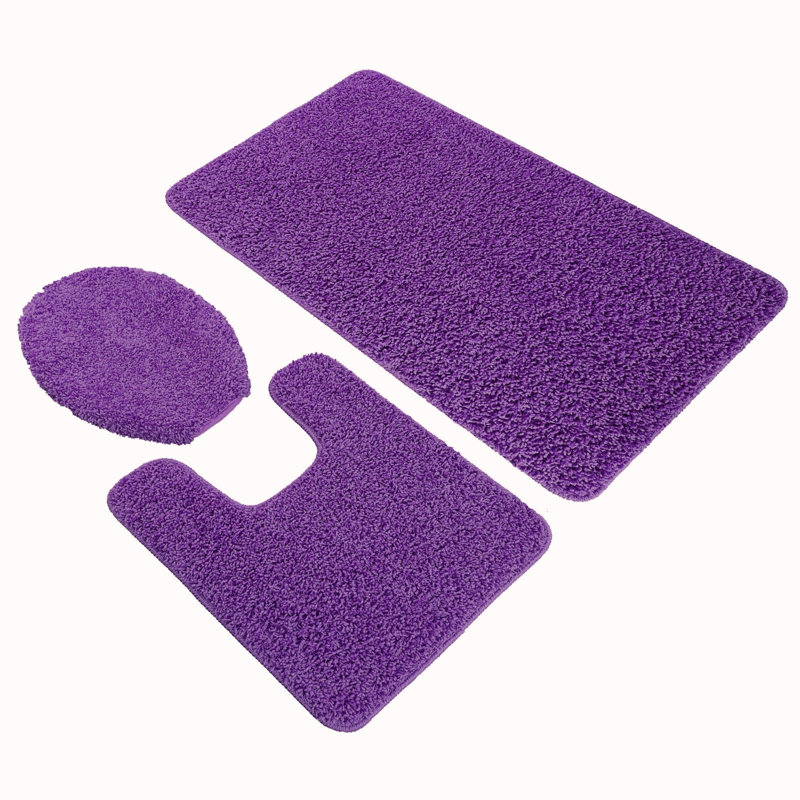 Saveion Non-Slip Bath Rug, Purple