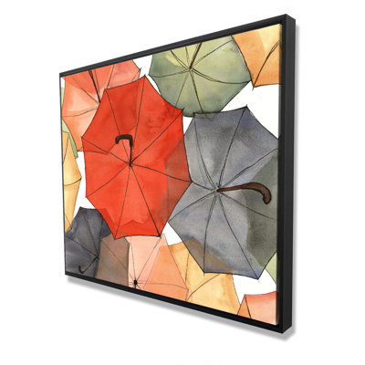 Les parapluies de Petit Champlain - Toile encadrée Home Decor