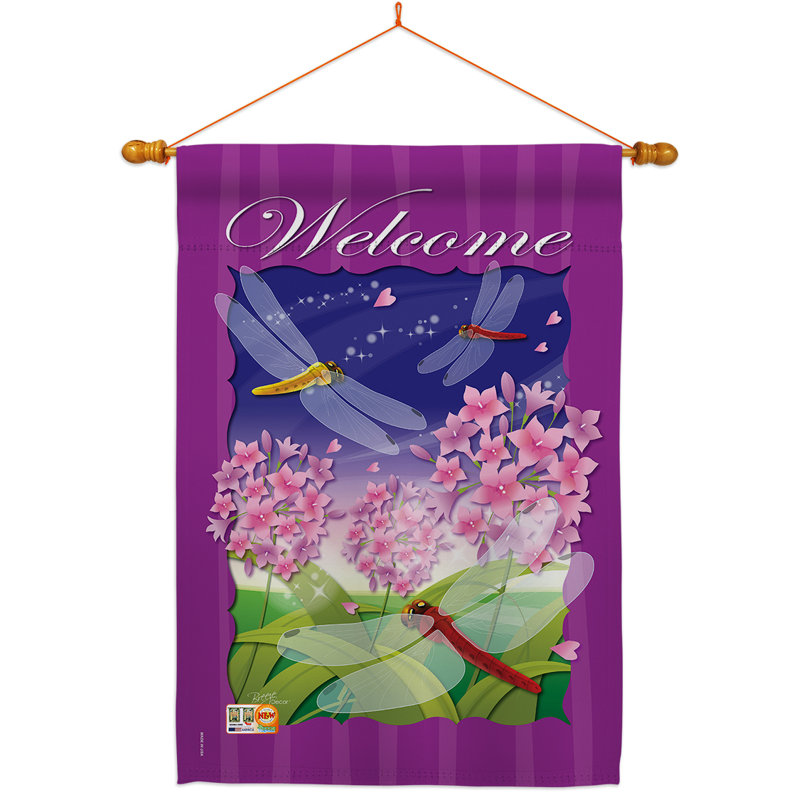 Ensemble de 2 faces en polyester 40 x 28 Dragonfly Paradise