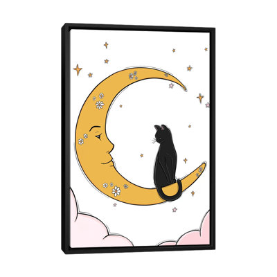 La lune et son ami par Sabina Fenn - impression d'art graphique