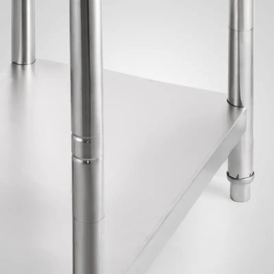 Stainless Steel Prep Table, 24 X 30 X 31 Inch, Heavy Duty Metal Worktable With 3 Adjustable Height Levels, 700 Lbs Capacity, Ideal For Kitchen, Garage, Restaurant, Backyard