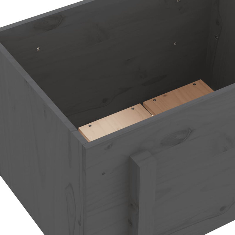 Meenakshi Wood Raised Garden Bed, 57cm H x 62cm W x 50cm D, Grey, Pine