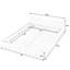 Lit plateforme en tissu chenille épais de taille grand avec tête de lit et structure ferme-298575050