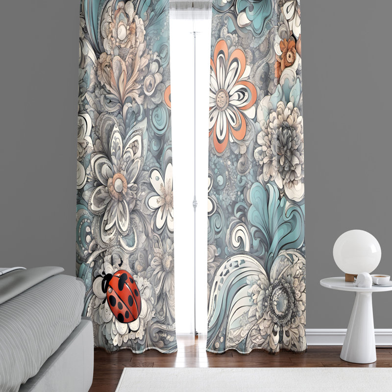 Paire de rideaux semi-transparents Capucine, L 20 po x L 52 po