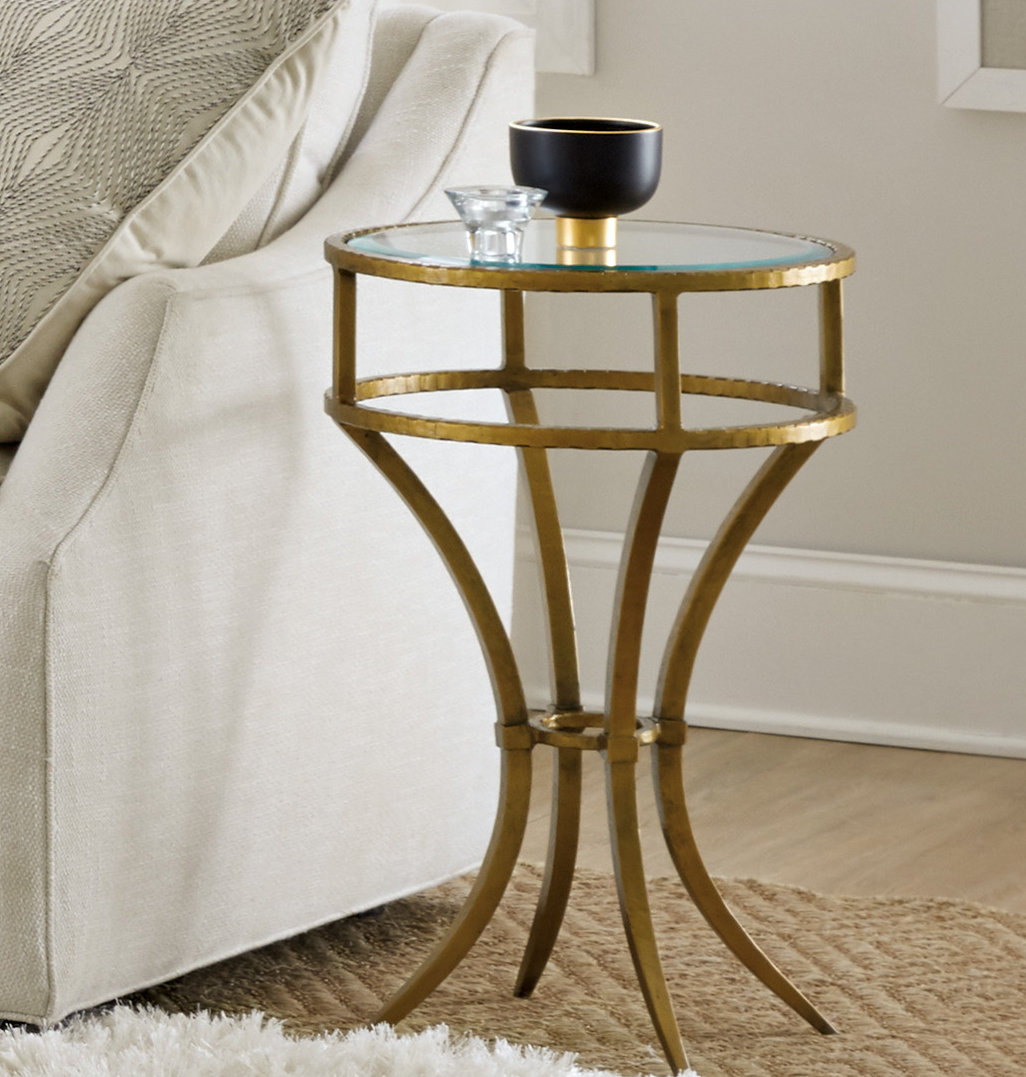 Laureng Glass Top End Table Hooker Furniture