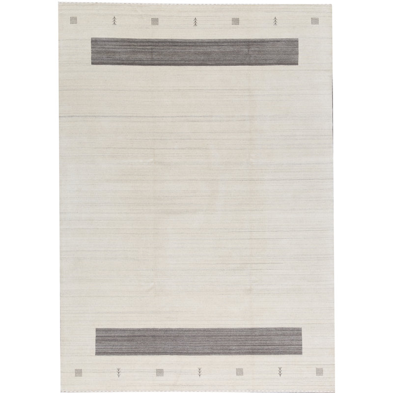 Wool Area Rug in Beige