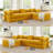 Modular Boneless Corduroy Reversible Sectional Sofa - 5-in-1 Convertible Sleeper, No-Assembly Grand King Bed-55331183
