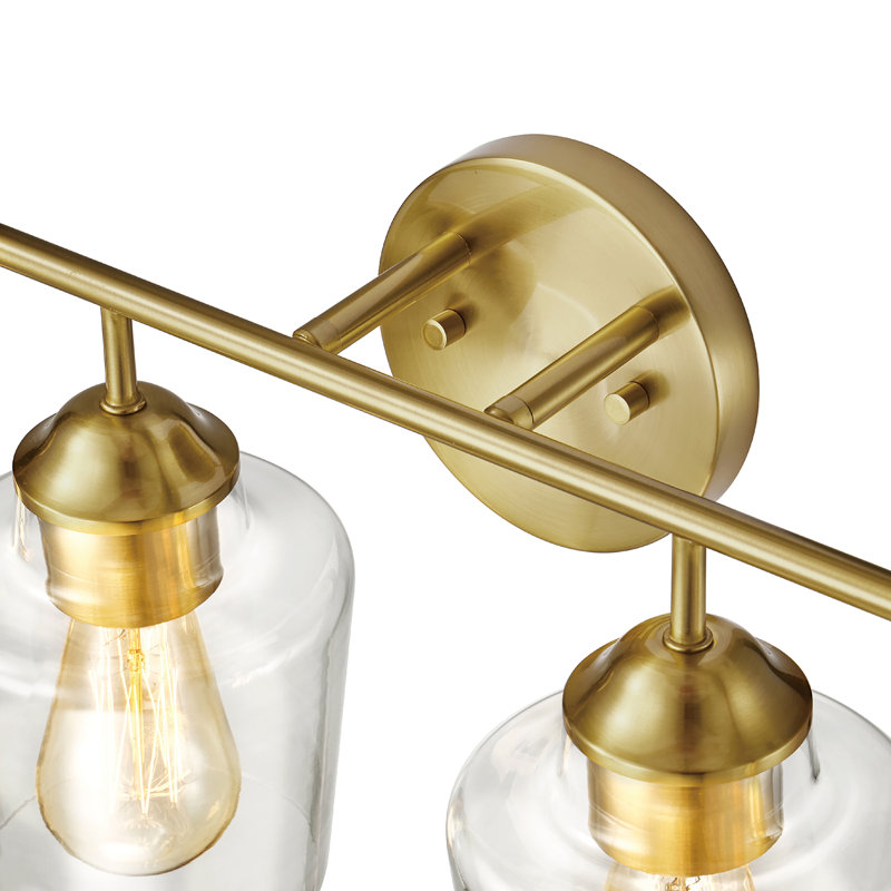Atish 4 - Light Dimmable Vanity Light, Antique Brass, 4 Lights, 10.5" H x 30.25" W x 7" D