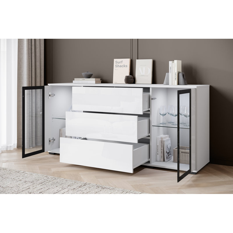 Demicah Laminate 3 - Drawer Rectangle Accent Chest, White