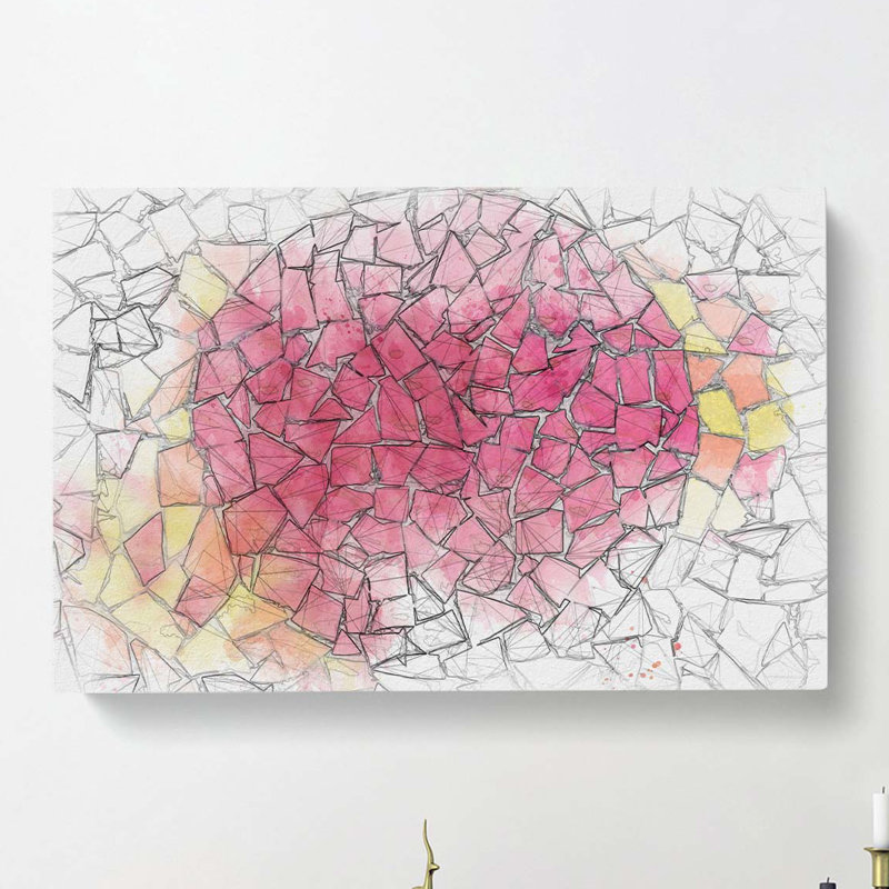 Broken Pieces In Abstract - Wrapped Canvas Painting, 35cm H x 50cm W x 3cm D