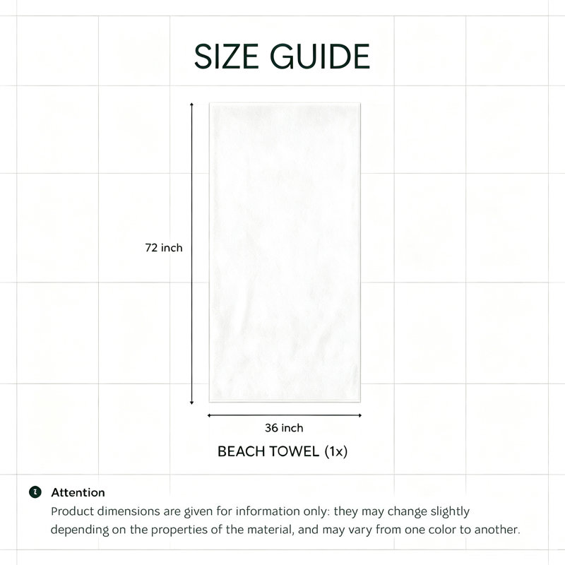 Serviette de plage surdimensionnée en velours de coton 36 x 72 Lacotte Lacotte - Serviette de plage réversible en tissu éponge absorbant à séchage rapide