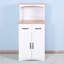 Armoire de cuisine blanc: rangement avec support pour micro-ondes et option pratique armoire blanche: tablette de tiroir