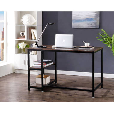 Avondale 47 W Industrial Style Work Desk with Shelf Home Office Desk Zipcode Design