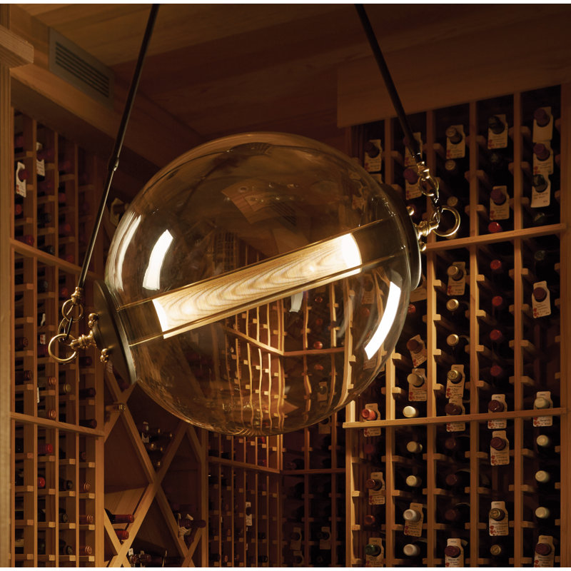 Otto 2 - Light Unique Globe Chandelier, Stainless Steel Mesh, 48.8" H x 28.4" W x 20" D