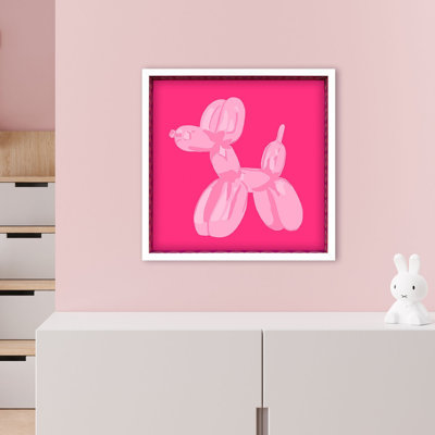 «Pink Dog Balloon», art encadré