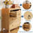 Modern 3-Drawer Bedroom Dresser, Wooden Chest of Drawers Storage Organizer with Handles for Living Room, Office, Entryway, Beige-1067740746